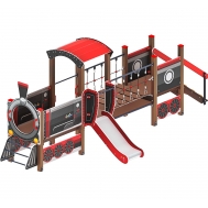 ПАРОВОЗИК (черный) детский игровой комплекс ДИК 1.03.5.02-02 (H=750)