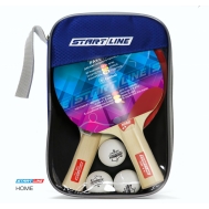 Набор START LINE: 2 ракетки Home 2*, 3 мяча, упаковано в сумку на молнии с ручкой
