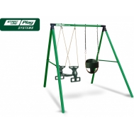 Качели SLP SYSTEMS 2 секции (качеля двойная + качели с фиксацией, зеленые)