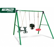 Качели SLP SYSTEMS 3 секции (качеля двойная + качели-диск + качели с фиксацией, зеленые)