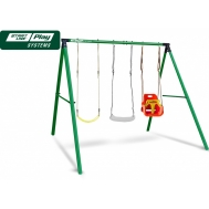 Качели SLP SYSTEMS 3 секции (сиденье с фиксацией + сиденье гибкое + «лодочка» белая)