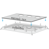 Дно гидро-термоизоляционное ЛОТОС Куб 3 (210х210) с отверстиями под лунки