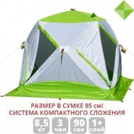 Зимняя палатка ЛОТОС Куб 3 Компакт (стеклокомпозитный каркас)
