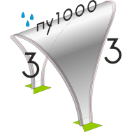 Соединение палаток 3/3 (салатовый, ПУ1000) ЛОТОС