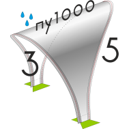 Соединение палаток 3/5 (салатовый, ПУ1000) ЛОТОС