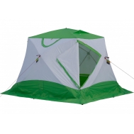 Зимняя палатка ЛОТОС Куб 4 Классик Термо (лонг) (утепленный тент; стеклокомпозитный каркас)