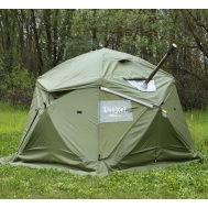Универсальная палатка ЛОТОС КубоЗонт 4-У Компакт Комплект №2 (влагозащитный колпак +гидродно + утепленный пол)