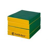 Мат № 11 (100 х 100 х 10) складной 4 сложения PERFETTO SPORT зелёно/жёлтый, фото 1