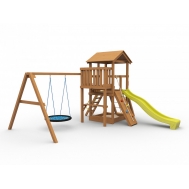 Детская игровая площадка Барни с гнездом (окрашенная)