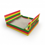 Песочница с крышкой Ладошки (цветная)