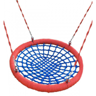 Качели-гнездо ХИТ 120 см с толстым ободом и толстой сеткой, на цепях и подшипниках