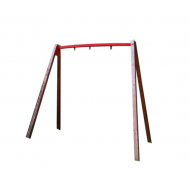 Качельная балка металлическая с деревянными ногами