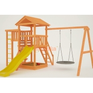 Детская площадка Савушка Мастер-3 с качелями-гнездо 1 метр
