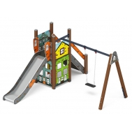 СЧАСТЛИВОЕ ДЕТСТВО (Город) детский игровой комплекс ДИК 2.01.01-01 (Н=1200)