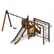 СЧАСТЛИВОЕ ДЕТСТВО (Эко) детский игровой комплекс ДИК 2.01.02-02 (H=1200)