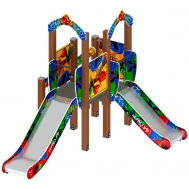 КАРАПУЗ (Граффити) детский игровой комплекс ДИК 1.001.07-03 (Н=750 H=900)