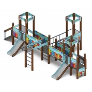 КОРОЛЕВСТВО (коты) детский игровой комплекс ДИК 1.15.05-11 (H=750)