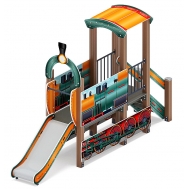 ПАРОВОЗИК детский игровой комплекс ДИК 1.03.5.01-17 (H=750)