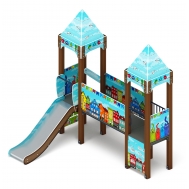 КОРОЛЕВСТВО (Коты) детский игровой комплекс ДИК 1.15.06-21 (H=900)