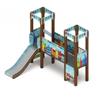 КОРОЛЕВСТВО (коты) детский игровой комплекс ДИК 1.15.06-11 (H=900)