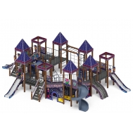 ЗАМОК детский игровой комплекс ДИК 2.18.12-03 (H=2000, H=1200, H=900)