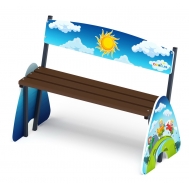 Скамья со спинкой СОЛНЫШКО для детской площадки МФ 41.01.04