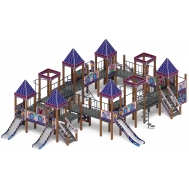 ЗАМОК детский игровой комплекс ДИК 2.18.11-03 (H=1200, H=900)