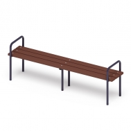 СКАМЬЯ С ПОРУЧНЕМ для детской площадки МФ 42.01.07