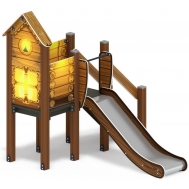 Горка с Домиком (Эко) (H=900) ИО 41.01.05-02