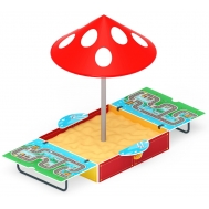 Песочница ИГРА с крышкой и грибком (крупная) ИО 5.01.10-06