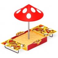 Песочница с крышкой и грибком (крупная) (Рыбы) ИО 5.01.10-08