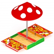 Песочница с крышкой и грибком (рыбы) ИО 5.01.10-04