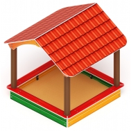 ДОМИК песочный дворик с навесом ИО 6.01.02