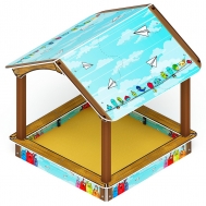 ДОМИК песочный дворик с навесом (Коты) ИО 6.01.02-02