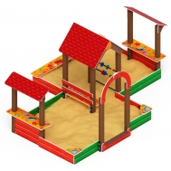 Песочный дворик двойной с навесом большой (Ракушки) ИО 6.01.03-01