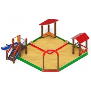 Песочный дворик с горкой (H=750) (Ракушки) ИО 6.01.05-01