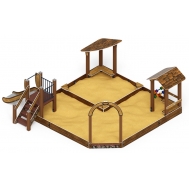 Песочный дворик с горкой (H=750) (Коричневый) ИО 6.01.05-02