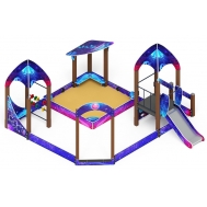 КОСМОПОРТ С ГОРКОЙ (H=750) песочный дворик (Космос) ИО 6.14.01-02