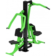 Уличный тренажер ТЯГА ВЕРХНЯЯ+ЖИМ ОТ ГРУДИ (зеленый) СТ 027-12
