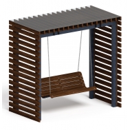 Пергола с качелями МФ 78.01.02 /с поликарбонатом/