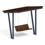 Пергола Тент с качелями (наклонная) МФ 78.03.01-01 /без поликарбоната/