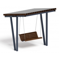 Пергола Тент с качелями (наклонная) МФ 78.03.01 /с поликарбонатом/