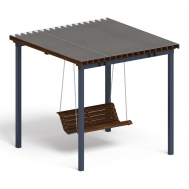 Пергола тент с качелями МФ 78.02.01 /с поликарбонатом/