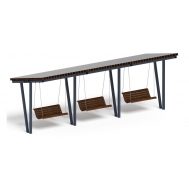 Пергола Тент с качелями (наклонная) МФ 78.03.03 /с поликарбонатом/