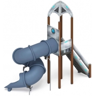 КОСМОПОРТ (Серый) горка тоннельная винтовая (H=2000) ИО 45.14.01-01