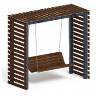 Пергола беседка с качелями МФ 78.05.01-01 /без поликарбоната/