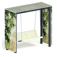 Пергола с качелями (Бамбук) МФ 78.06.01-02 /с поликарбонатом/