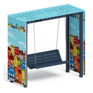 Пергола с качелями (Город) МФ 78.06.01-05 /без поликарбоната/