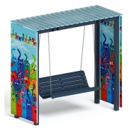 Пергола с качелями (Коты) МФ 78.06.01-06 /с поликарбонатом/