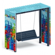 Пергола с качелями (Коты) МФ 78.06.01-07 /без поликарбоната/